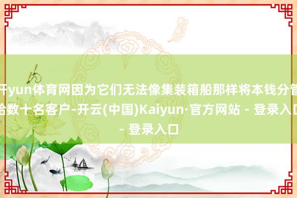 开yun体育网因为它们无法像集装箱船那样将本钱分管给数十名客户-开云(中国)Kaiyun·官方网站 - 登录入口
