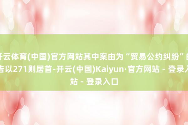 开云体育(中国)官方网站其中案由为“贸易公约纠纷”的公告以271则居首-开云(中国)Kaiyun·官方网站 - 登录入口